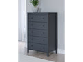 Simmenfort Navy Blue Five Drawer Chest