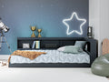 Simmenfort Navy Blue Full Bookcase Storage Youth Bed