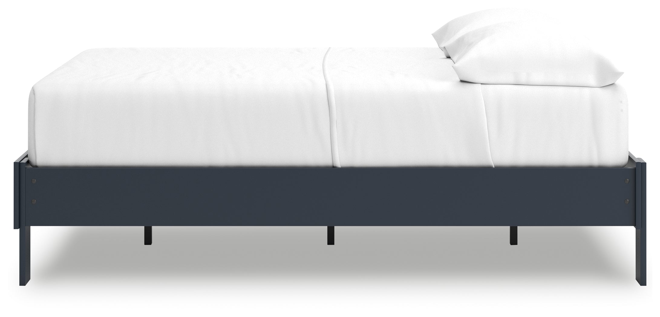 Simmenfort Navy Blue Full Platform Bed