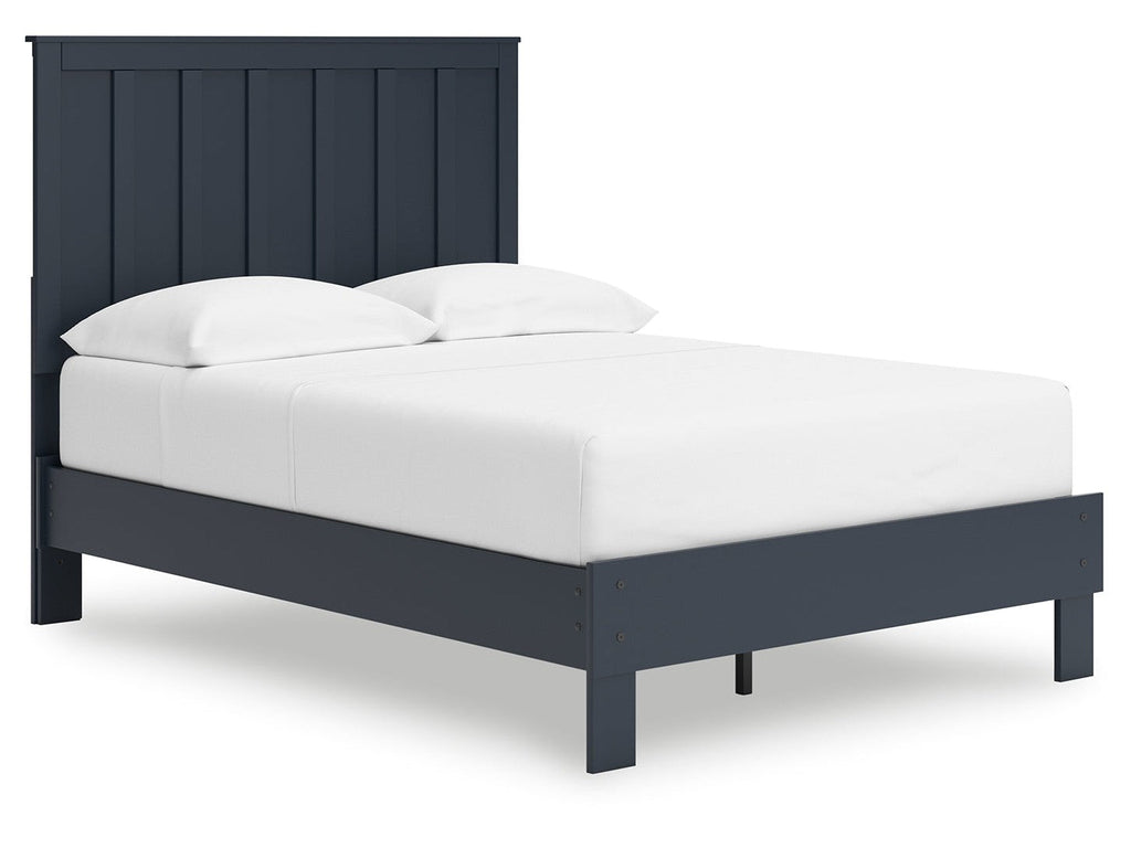 Simmenfort Navy Blue Full Platform Bed