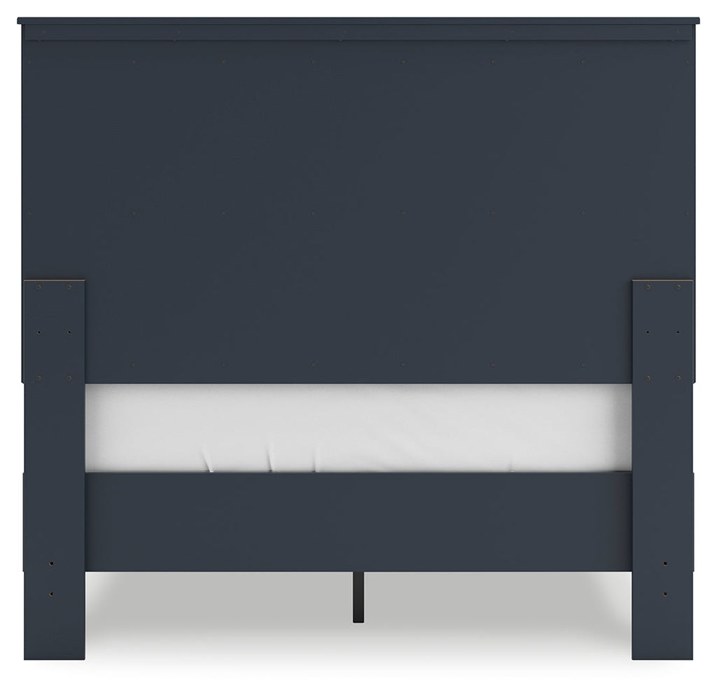 Simmenfort Navy Blue Full Platform Bed