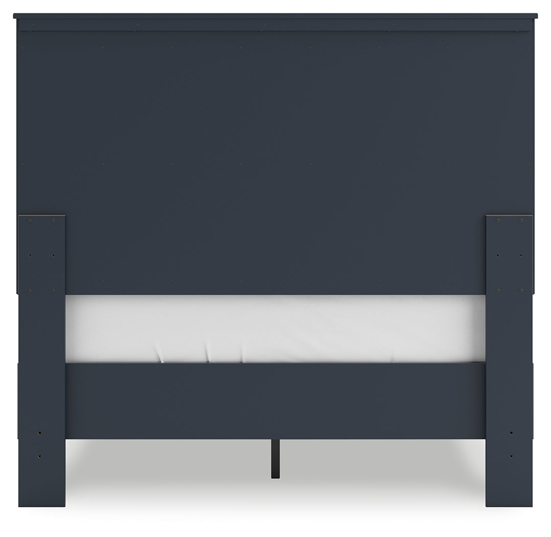 Simmenfort Navy Blue Full Platform Bed