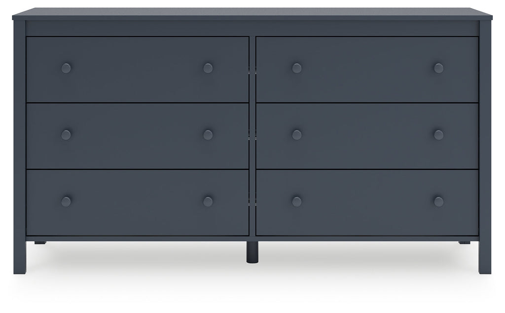 Simmenfort Navy Blue Six Drawer Dresser