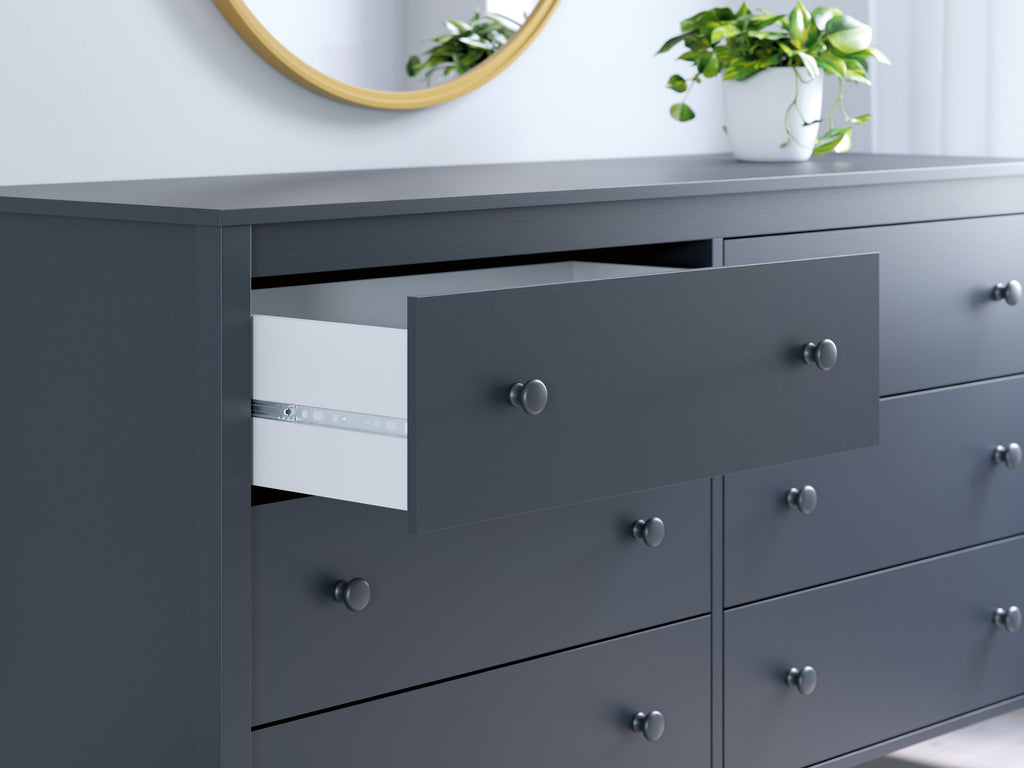 Simmenfort Navy Blue Six Drawer Dresser