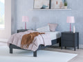 Simmenfort Navy Blue Twin Platform Bed