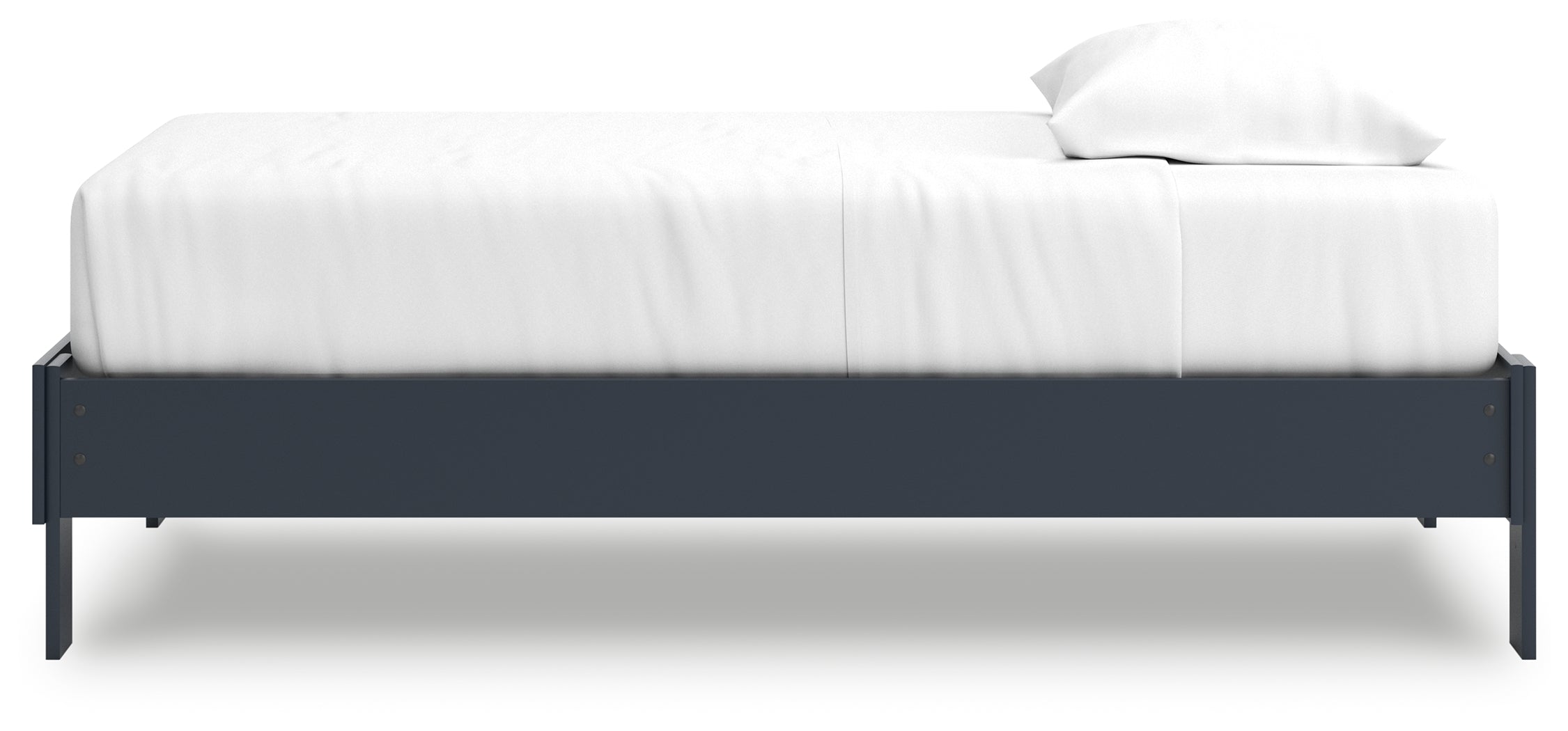 Simmenfort Navy Blue Twin Platform Bed
