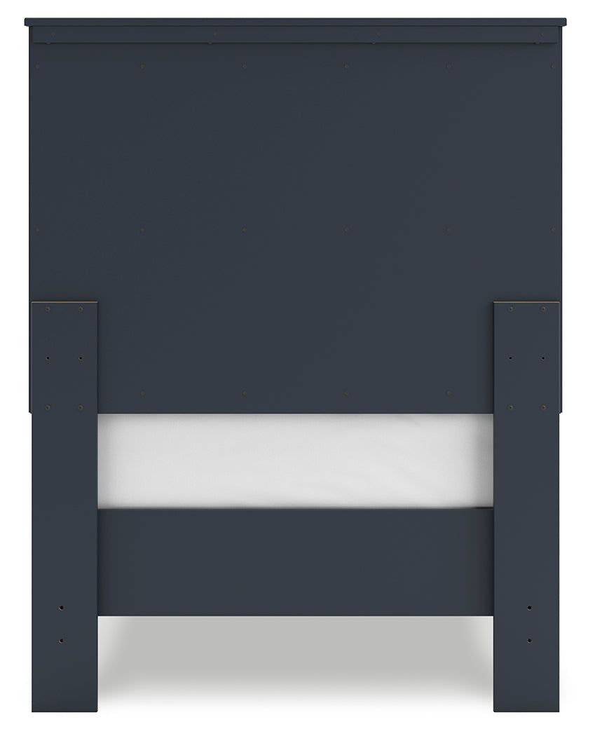 Simmenfort Navy Blue Twin Platform Youth Bed