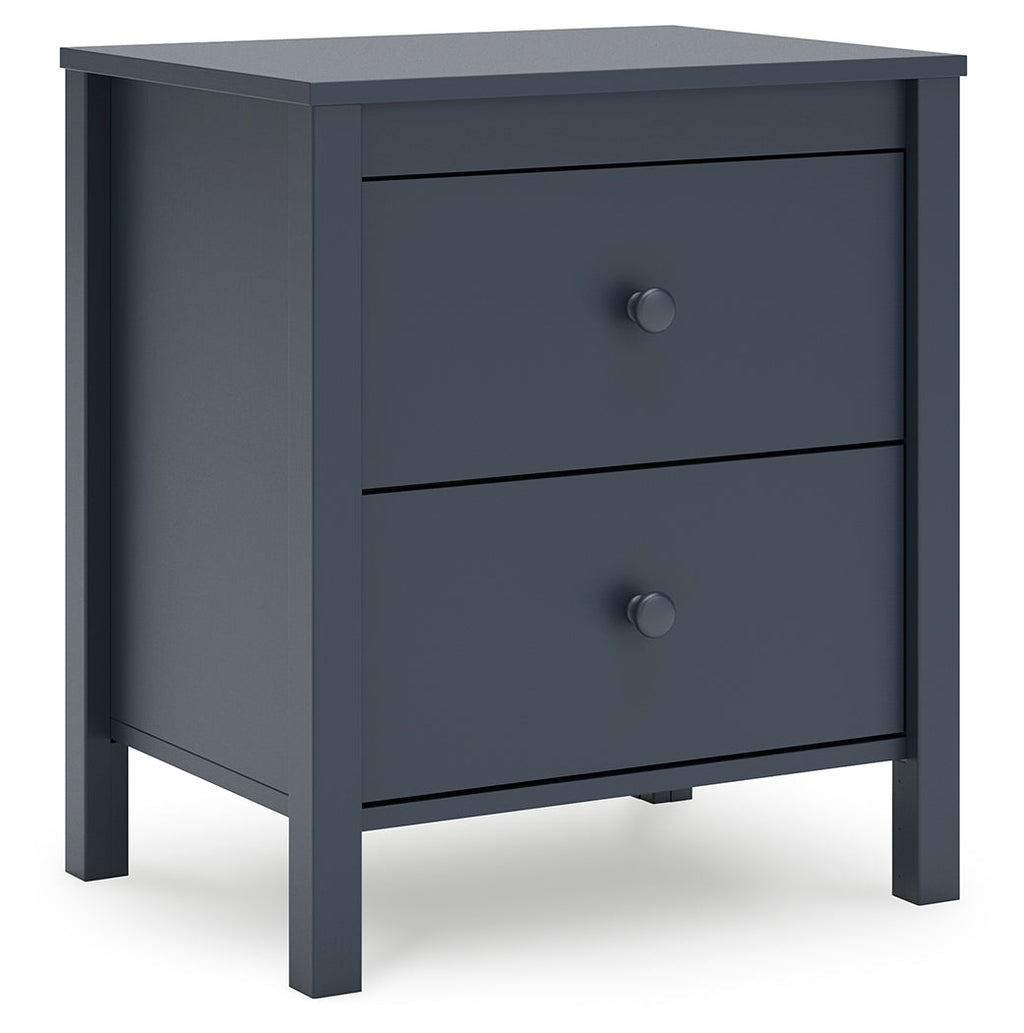 Simmenfort Navy Blue Two Drawer Nightstand