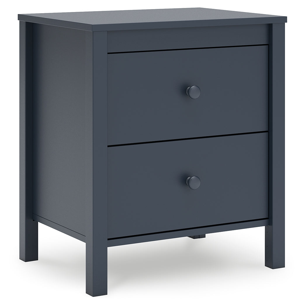 Simmenfort Navy Blue Two Drawer Nightstand