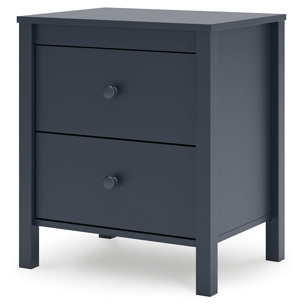 Simmenfort Navy Blue Two Drawer Nightstand
