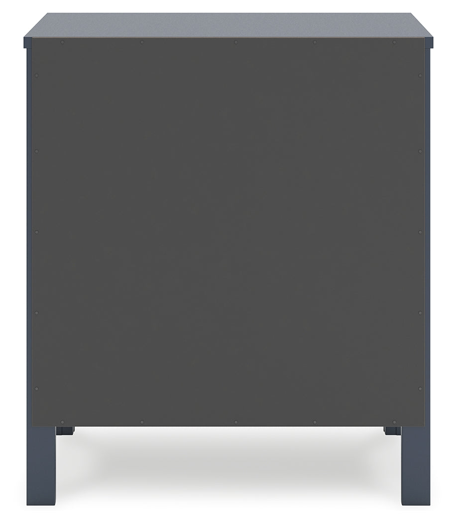 Simmenfort Navy Blue Two Drawer Nightstand