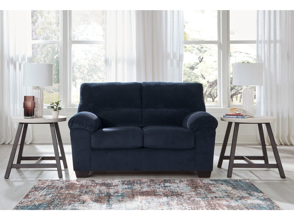 SimpleJoy Navy Loveseat