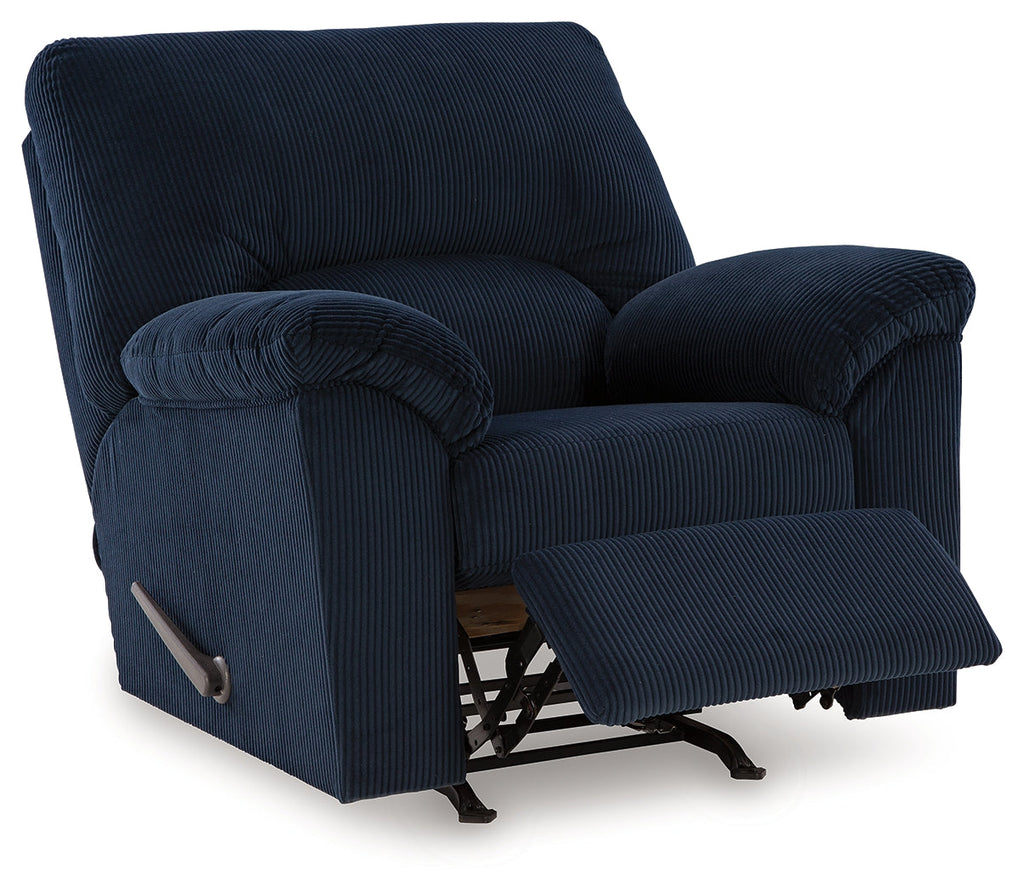 SimpleJoy Navy Rocker Recliner