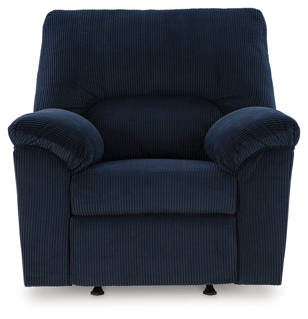 SimpleJoy Navy Rocker Recliner
