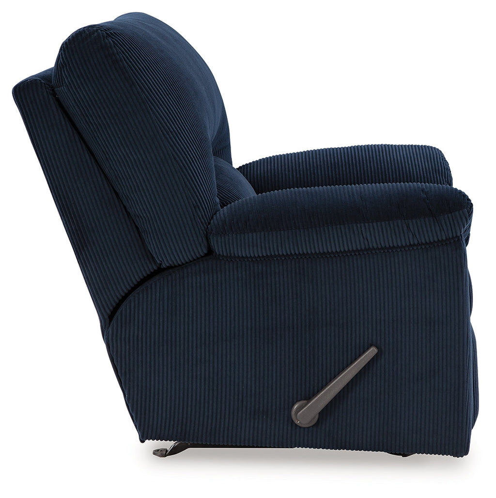 SimpleJoy Navy Rocker Recliner