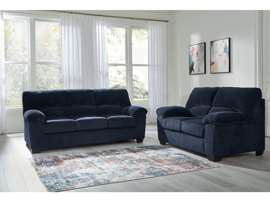 SimpleJoy Navy Sofa & Loveseat