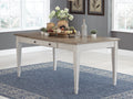 Skempton White/Light Brown Dining Table w/ Storage