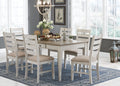Skempton White/Light Brown Dining Table and 6 Chairs