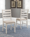 Skempton White/Light Brown Upholstered Barstool (Set of 2)