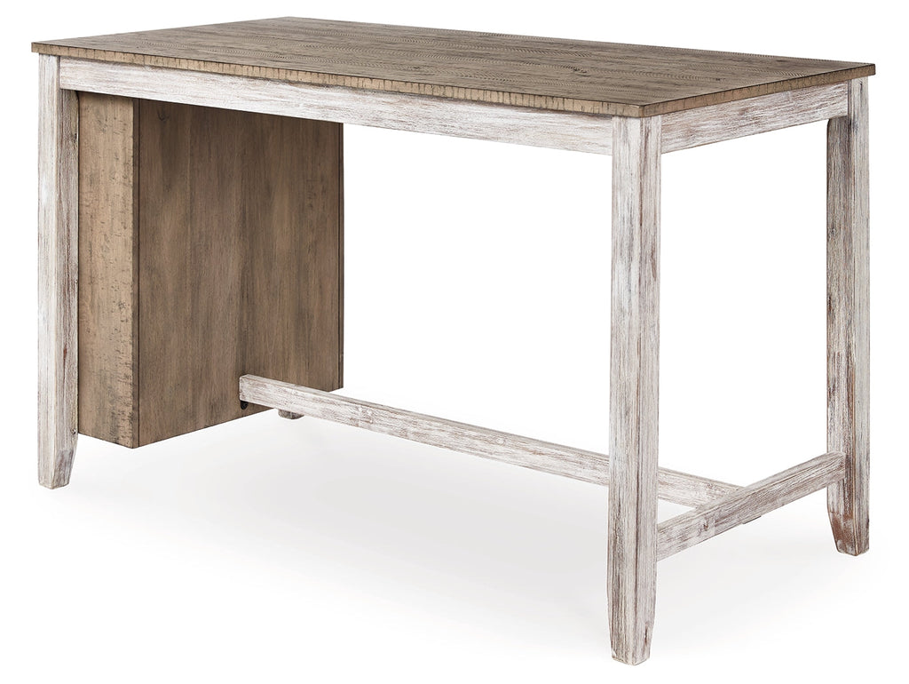 Skempton Two-tone Counter Height Dining Table and 6 Barstools