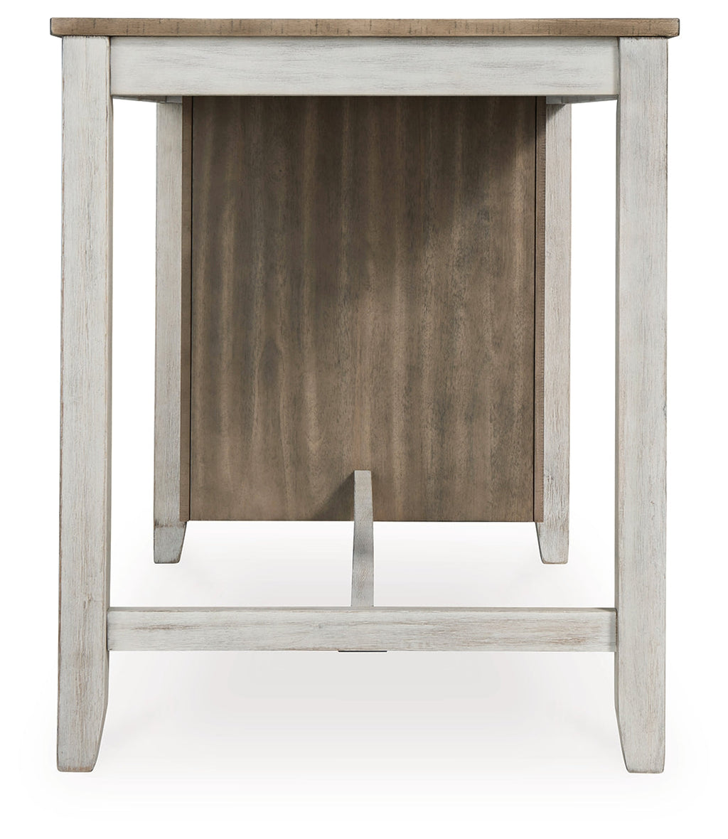 Skempton Two-tone Counter Height Dining Table and 6 Barstools