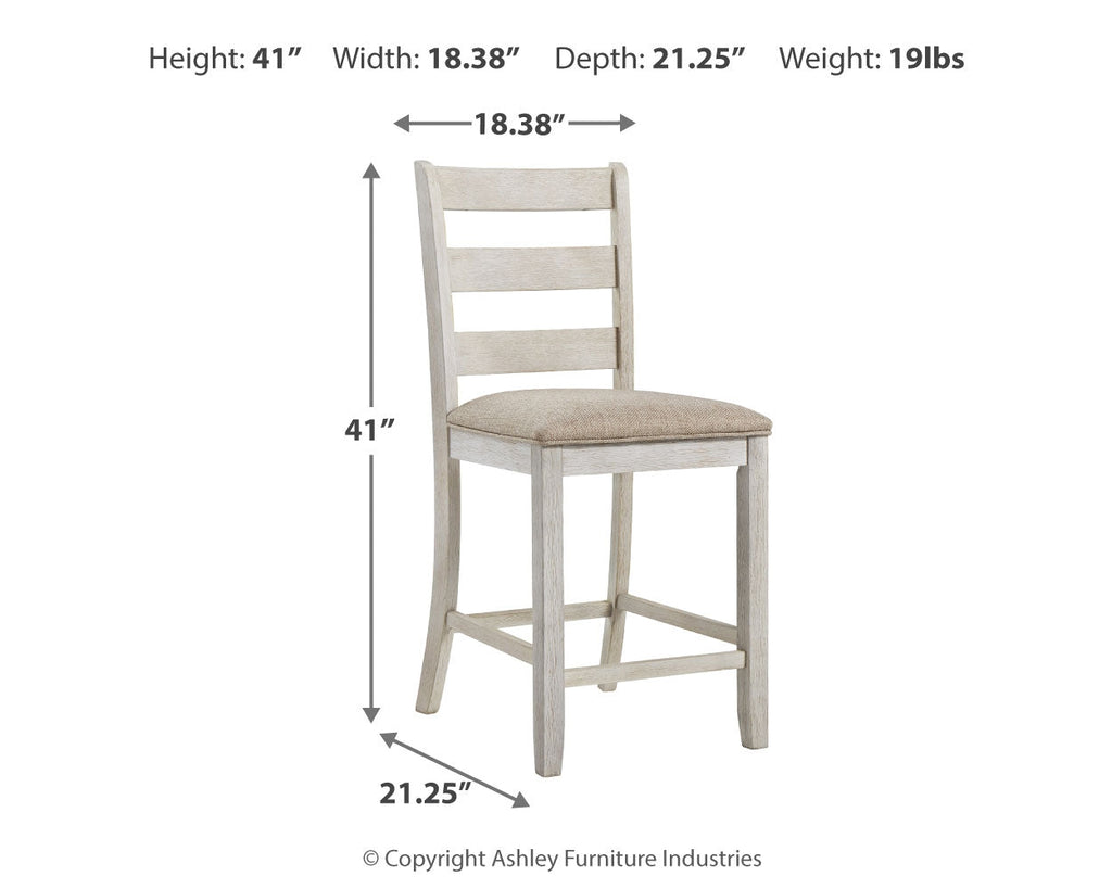 Skempton Two-tone Counter Height Dining Table and 6 Barstools