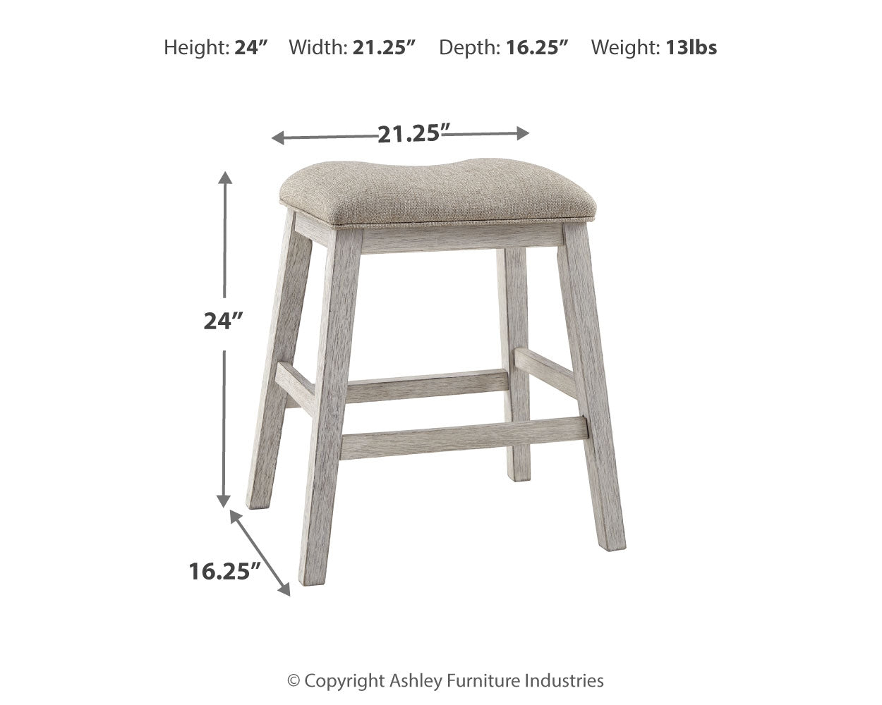 Skempton White/Light Brown Counter Height Dining Table and 4 Barstools