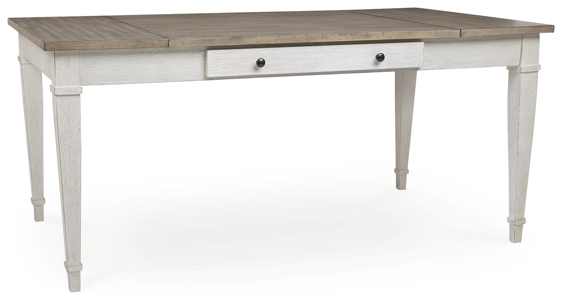 Skempton White/Light Brown Dining Table w/ Storage