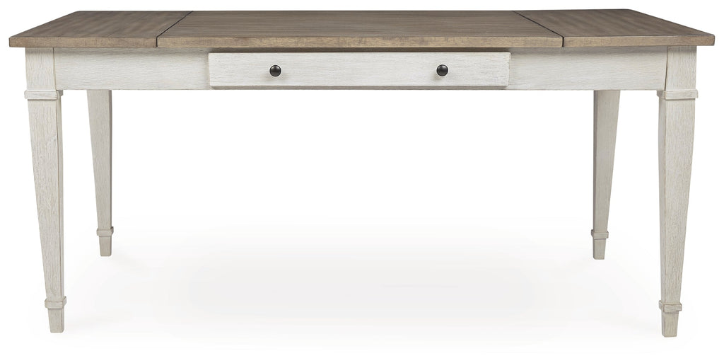 Skempton White/Light Brown Dining Table w/ Storage