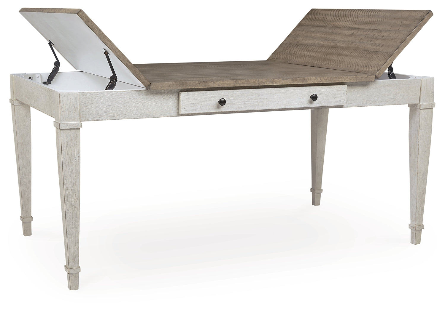 Skempton White/Light Brown Dining Table w/ Storage