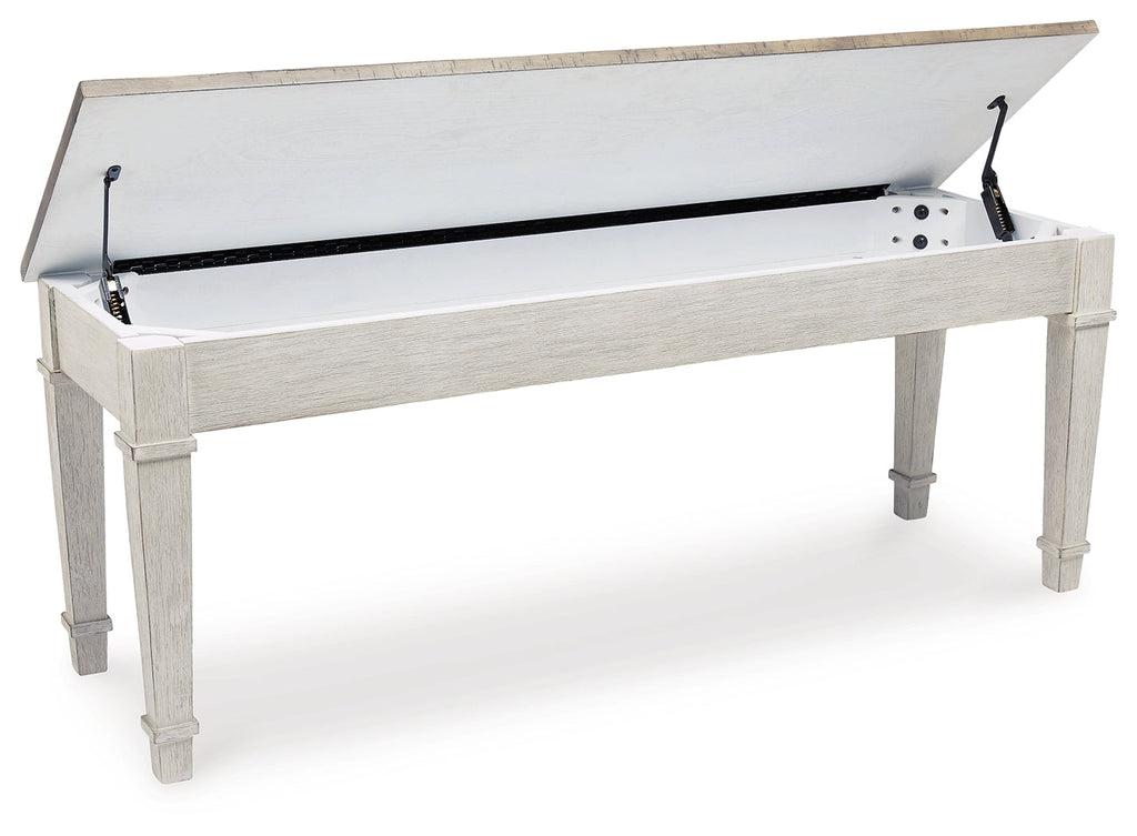 Skempton White/Light Brown Storage Bench