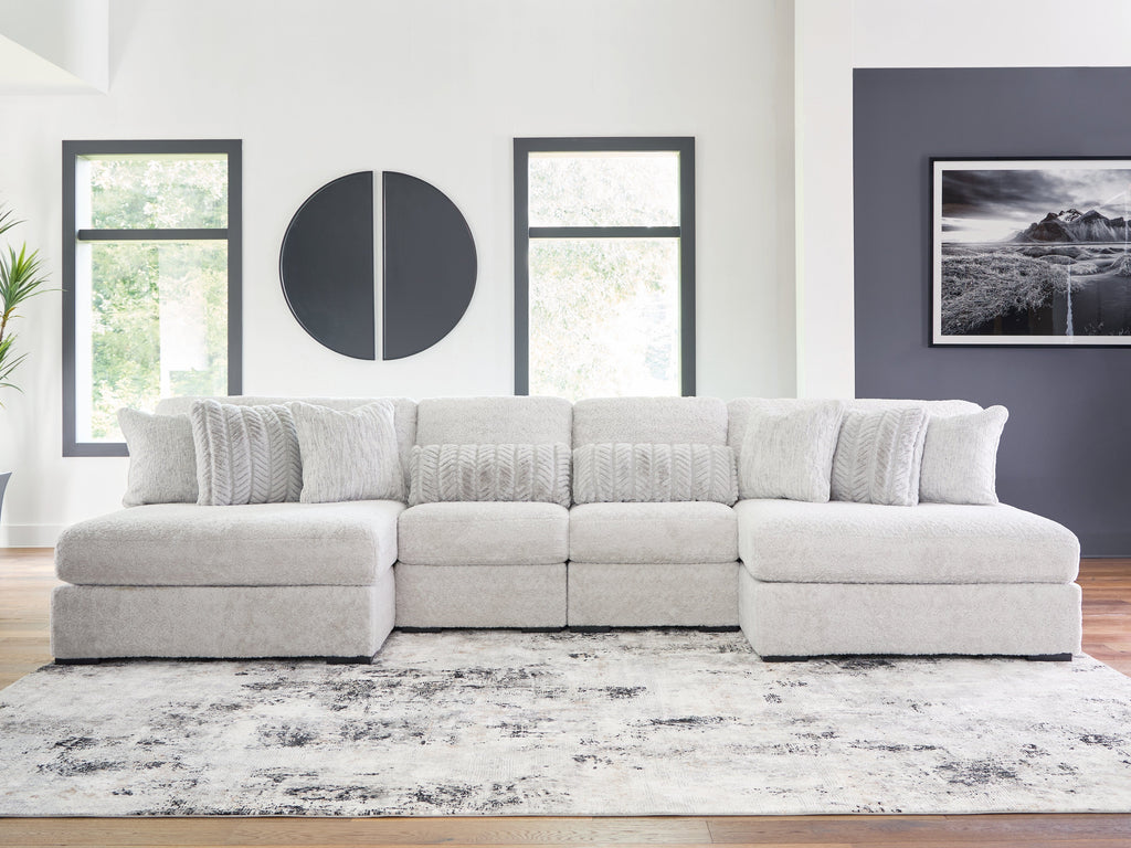 Snodoodle Arctic 4-Piece Modular Sectional with Double Chaise