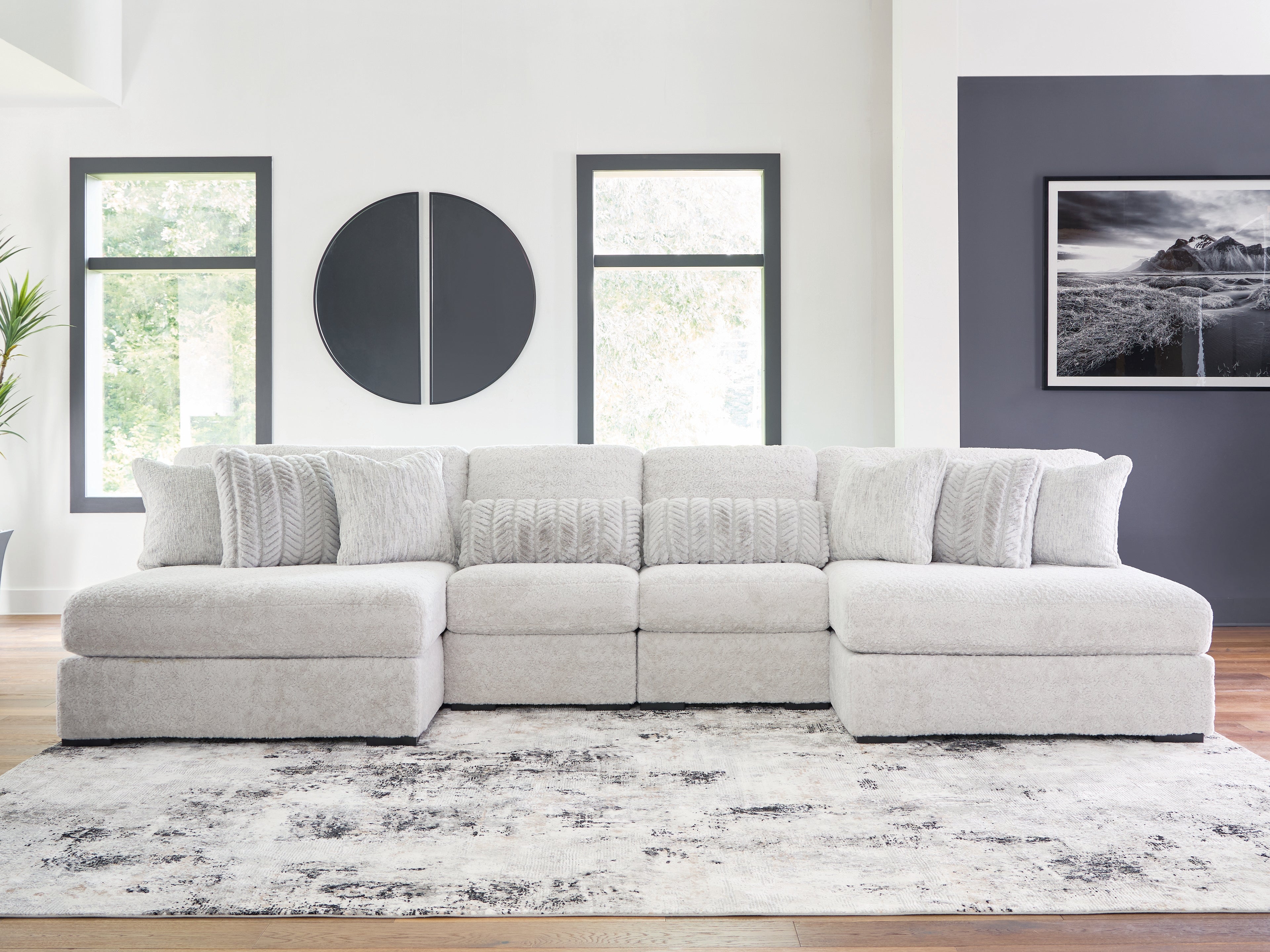 Snodoodle Arctic 4-Piece Modular Sectional with Double Chaise