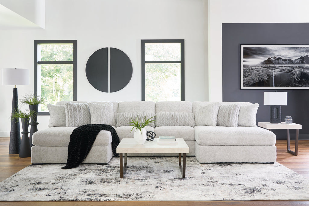 Snodoodle Arctic 4-Piece Modular Sectional with Double Chaise