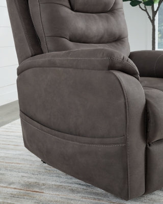 Snowfield Gunmetal Power Lift Recliner