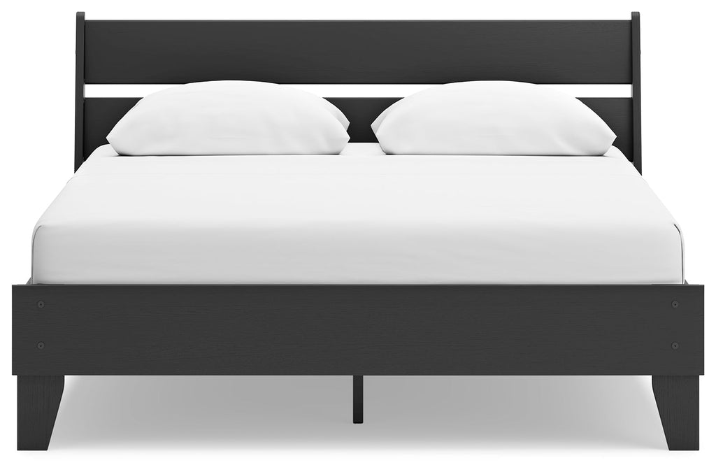 Socalle Black Queen Panel Platform Bed