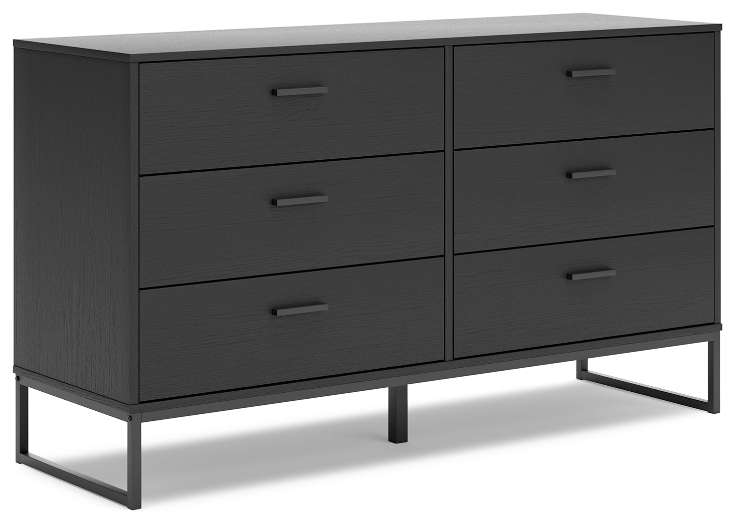 Socalle Black Twin Panel Platform Bed and Dresser