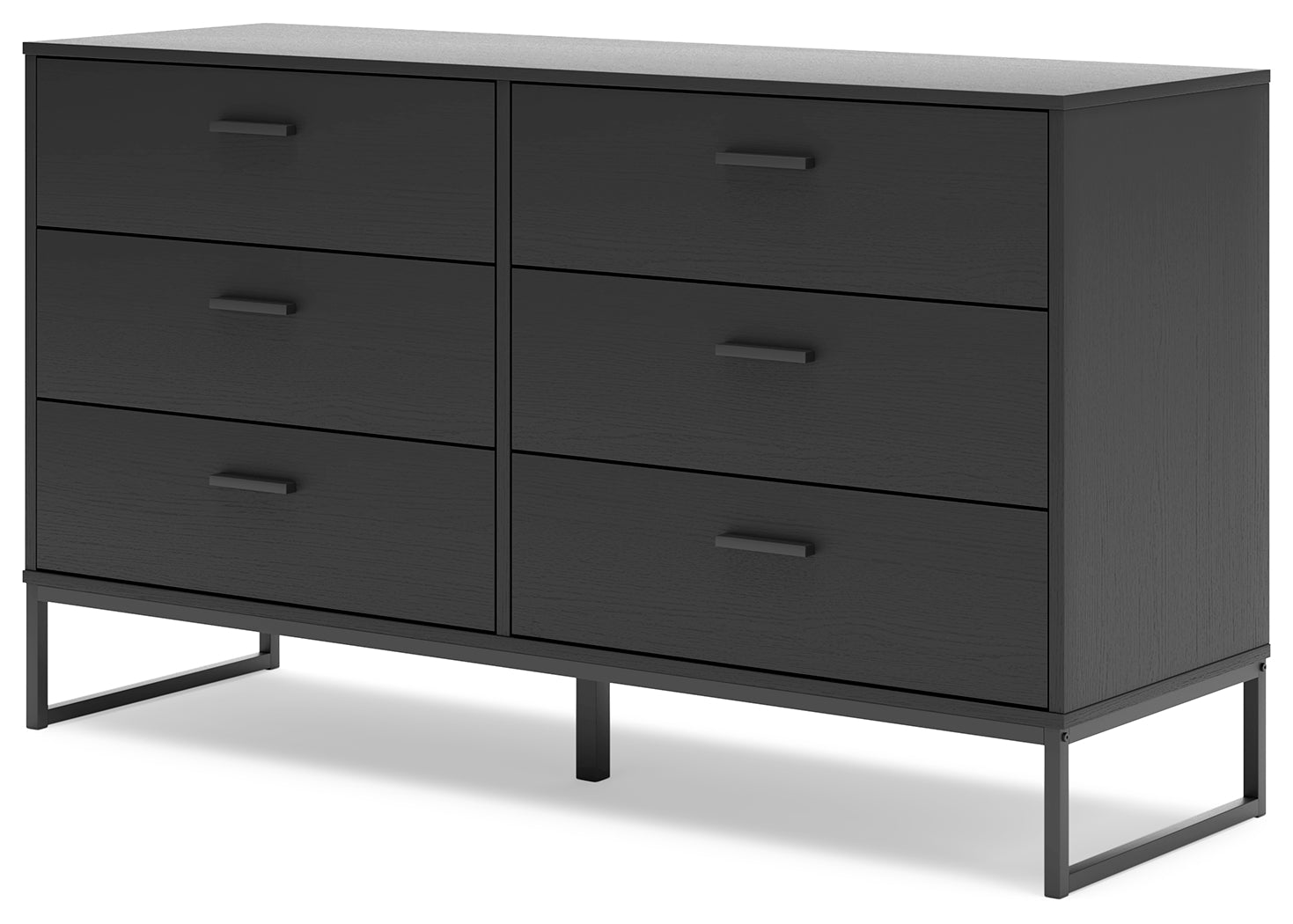 Socalle Black Twin Panel Platform Bed and Dresser