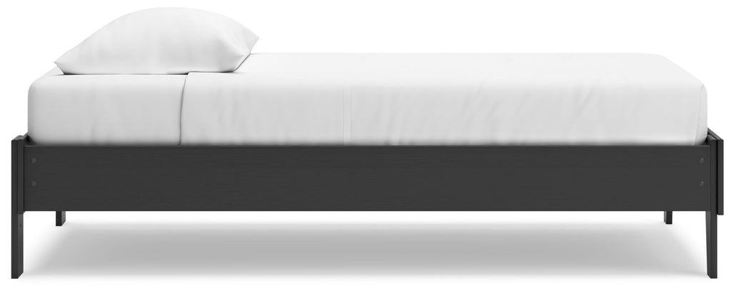 Socalle Black Twin Platform Bed