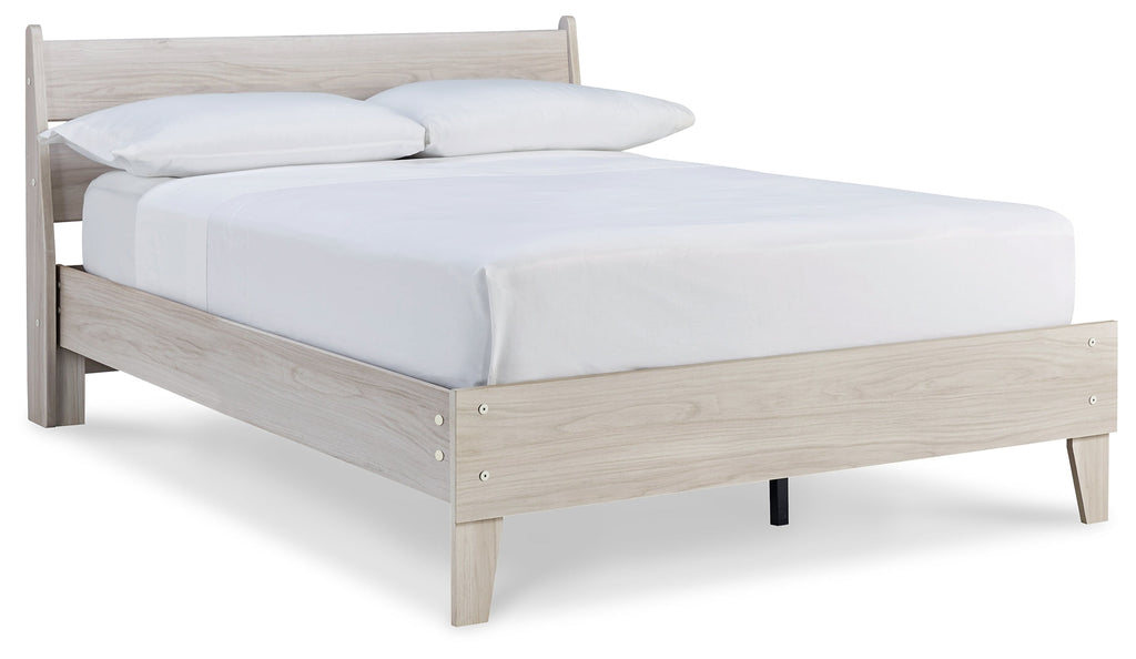 Socalle Light Natural Full Panel Platform Bed