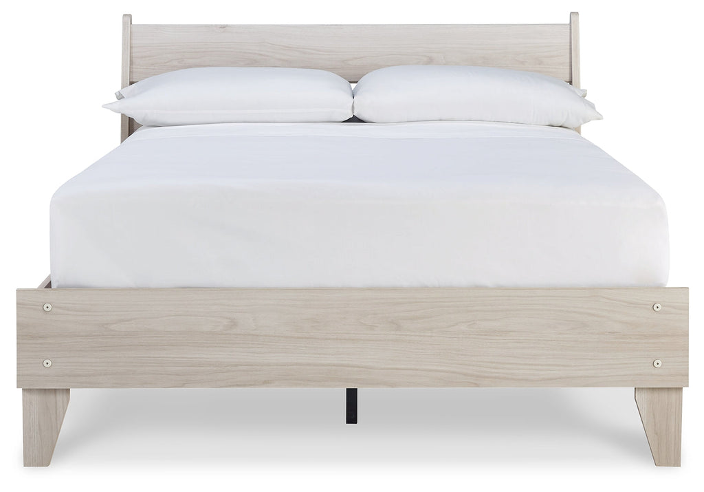Socalle Light Natural Full Panel Platform Bed
