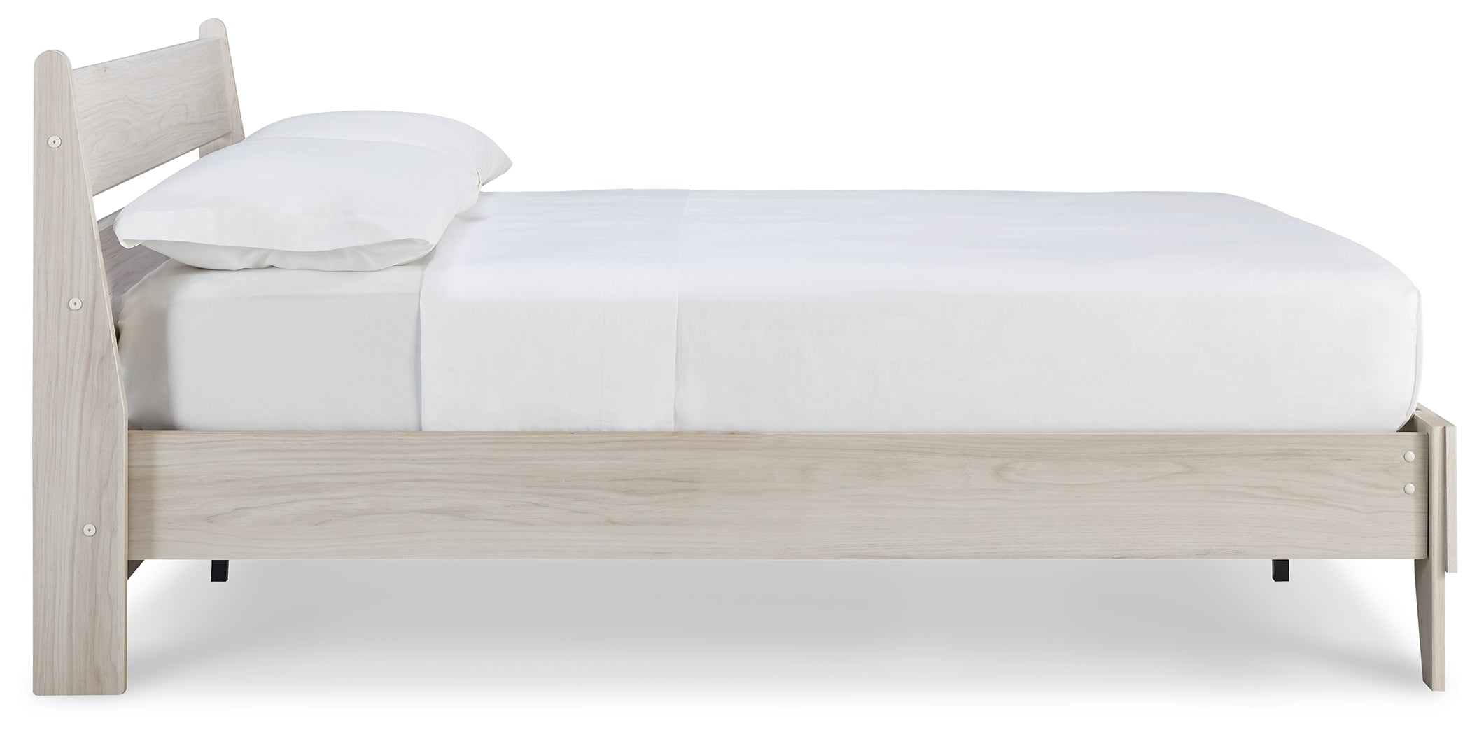Socalle Light Natural Full Panel Platform Bed