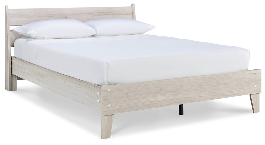 Socalle Light Natural Queen Panel Platform Bed