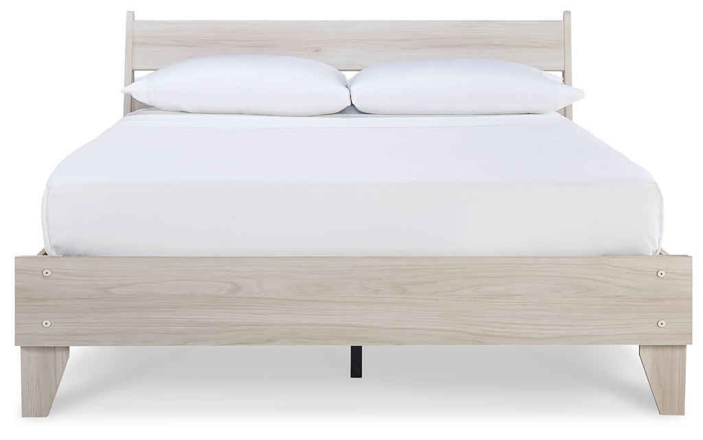Socalle Light Natural Queen Panel Platform Bed