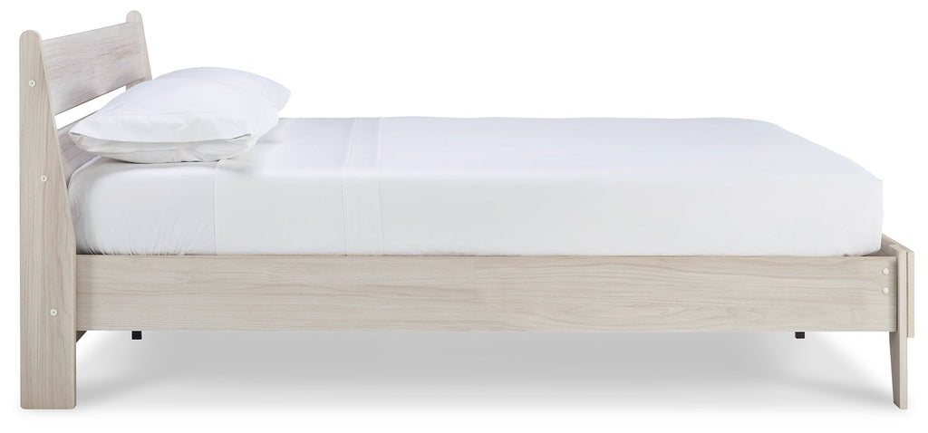 Socalle Light Natural Queen Panel Platform Bed
