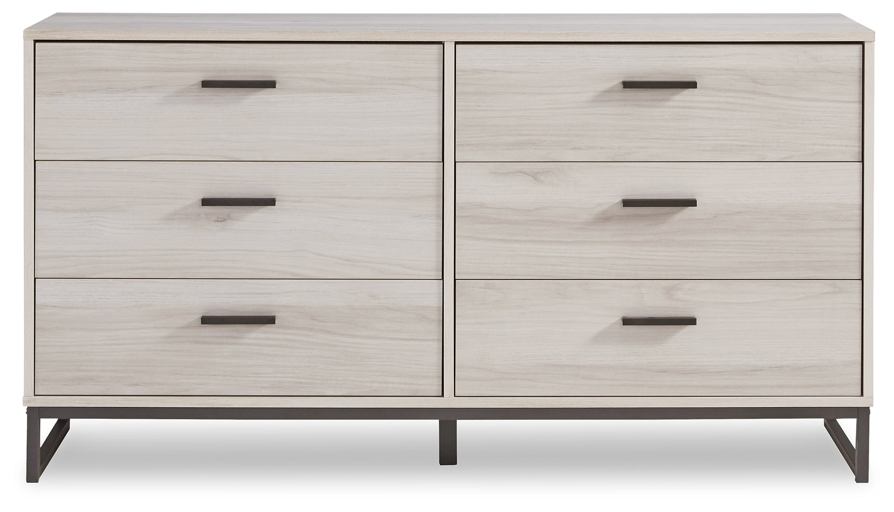 Socalle Natural Queen Panel Platform Bed with Dresser and Nightstand