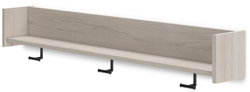 Socalle Natural Wall Mounted Coat Rack with Shelf
