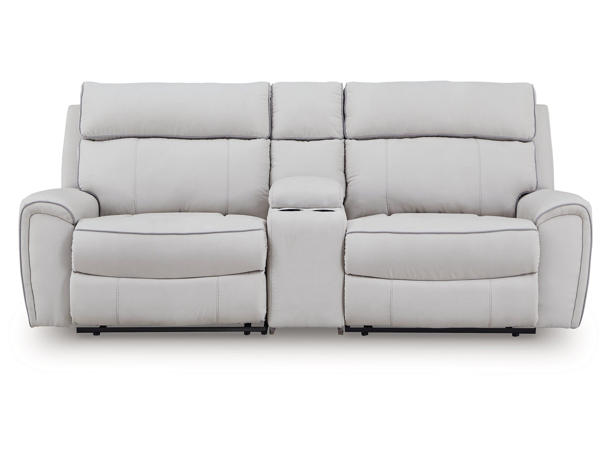 Social Pointe Pearl/Ash 3-Piece Power Reclining Sectional