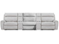 Social Pointe Pearl/Ash 5 Pc Reclining Sectional