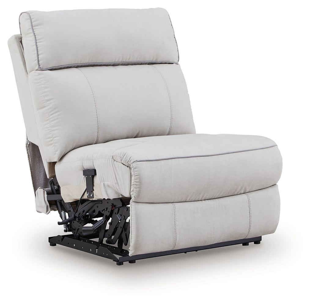 Social Pointe Pearl/Ash 5 Pc Reclining Sectional